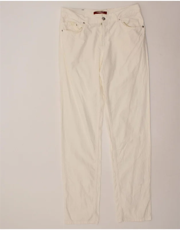 Effortless Style CARRERA Mens Straight Casual Trousers W34 L34 White