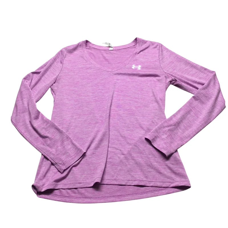 Timeless Apparel Athletic Top Long Sleeve Crewneck By Under Armour In Pink, Size: M