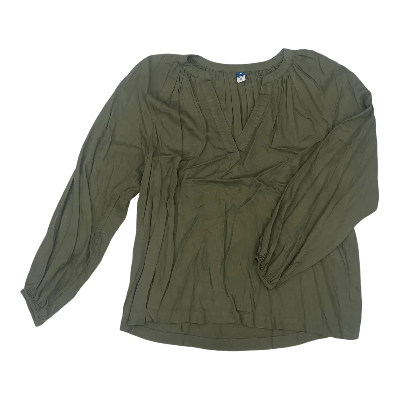 Sporty Wardrobe Top Ls By Old Navy In Green, Size:M
