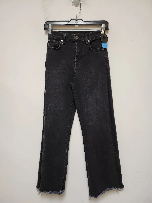 Streetwear Look Jeans Cropped By 7 For All Mankind In Black, Size: 2