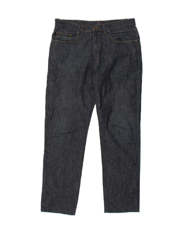 Fashion Comfort TRUSSARDI Mens Slim Jeans W36 L30 Navy Blue Cotton