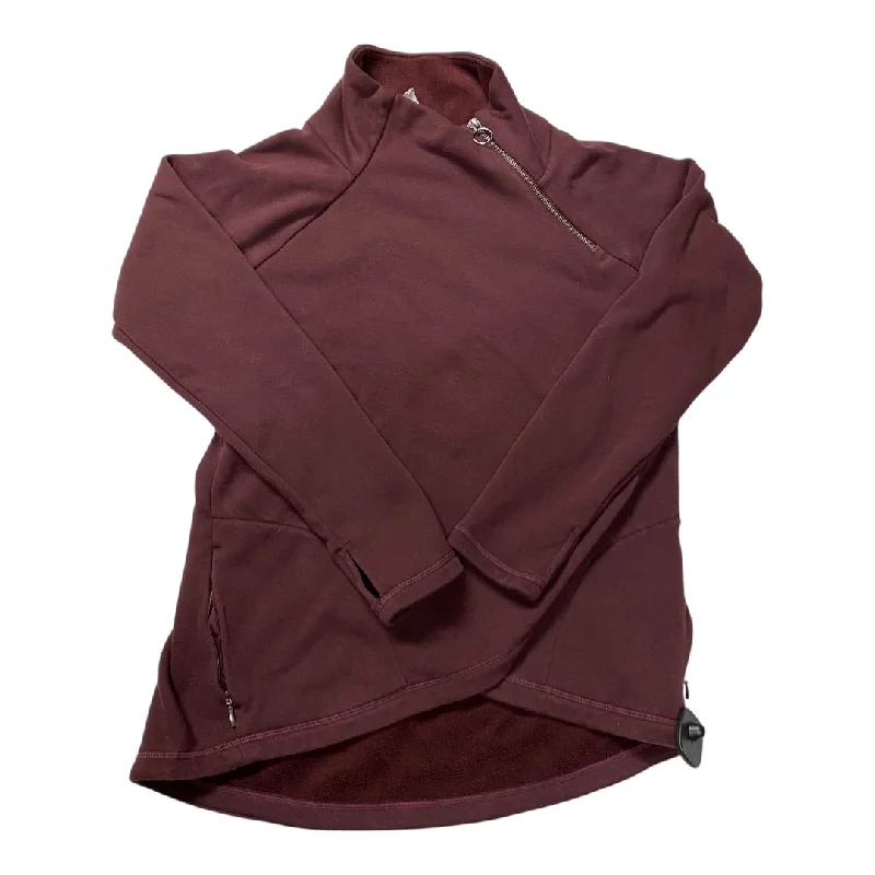 Versatile Style Athletic Top Long Sleeve Collar By Athleta In Purple, Size: S