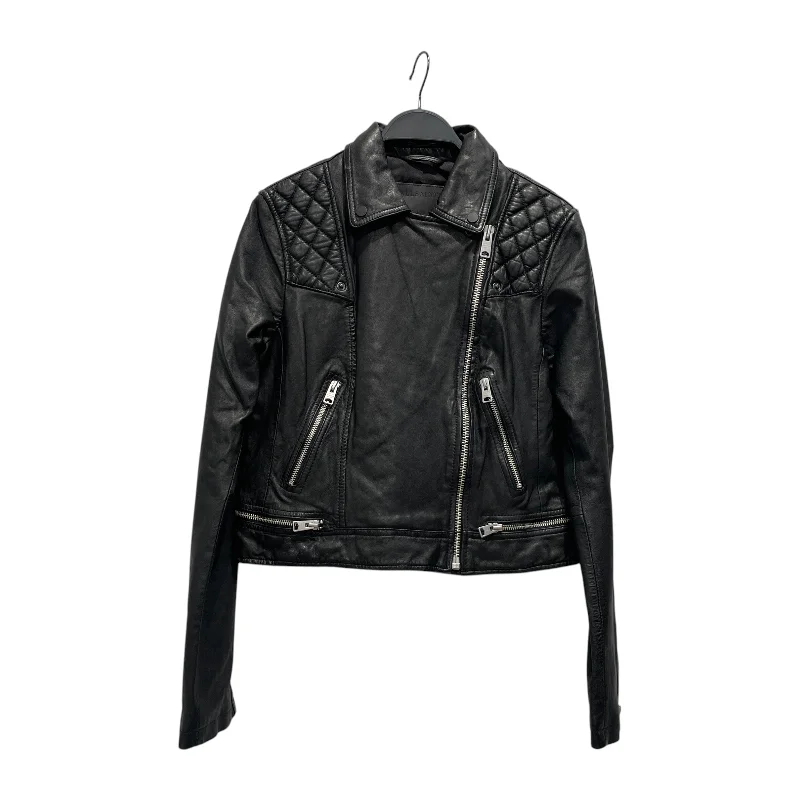 Laid-Back Style ALLSAINTS/Leather Jkt/6/Leather/BLK/conroy lthr biker