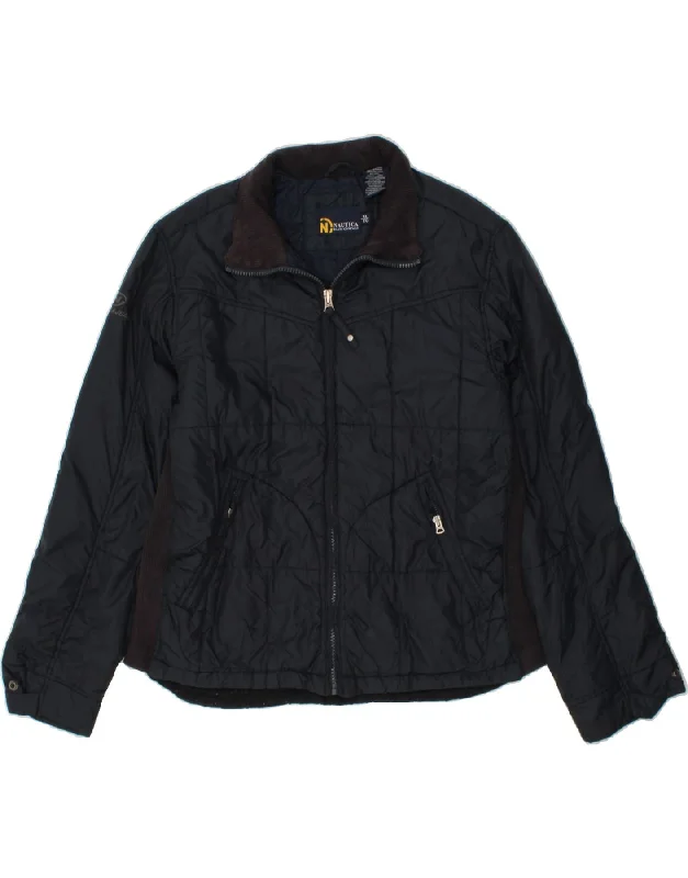Fashion Comfort NAUTICA Mens Bomber Jacket UK 42  XL Navy Blue Nylon