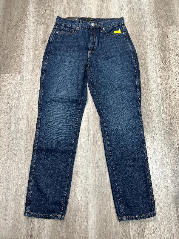 Easygoing Fashion Jeans Straight By Banana Republic In Blue Denim, Size: 4