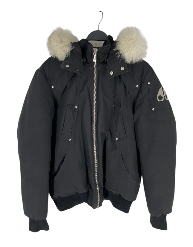 Cozy Fit MOOSE KNUCKLES/Mod Parka/XL/Cotton/BLK/WHITE FUR HOOD 6000102666636