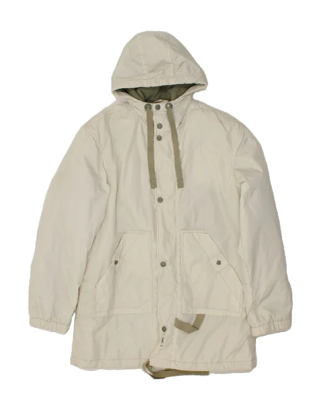 Versatile Outfits DIESEL Mens Hooded Windbreaker Coat UK 40 Large Beige Nylon