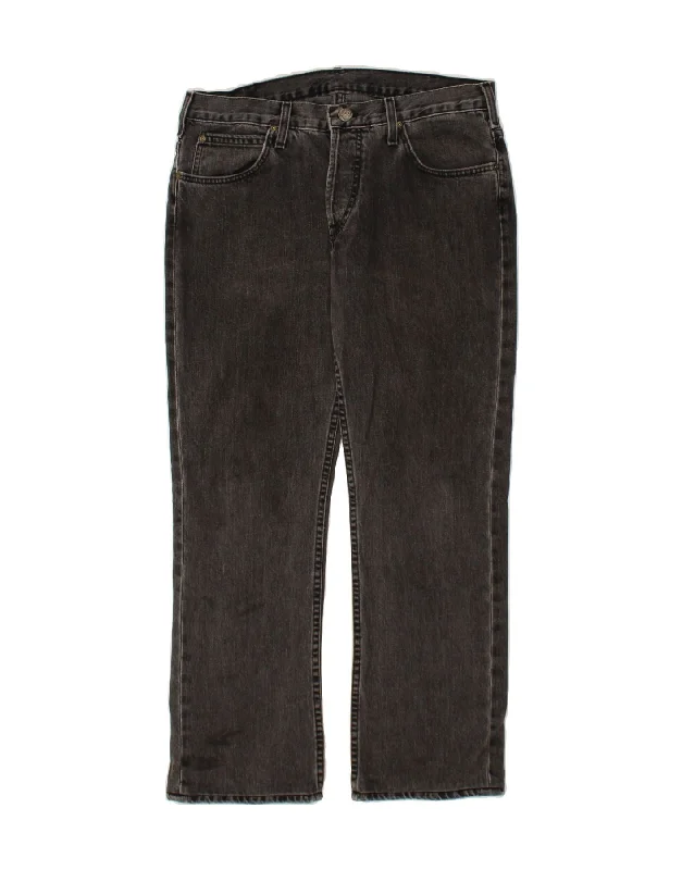 Classic Wear LEE Mens Knox Straight Jeans W33 L30 Grey Cotton