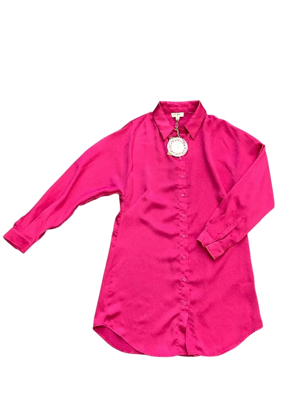 Trendy Comfort Top Long Sleeve Basic By Umgee In Pink, Size: S
