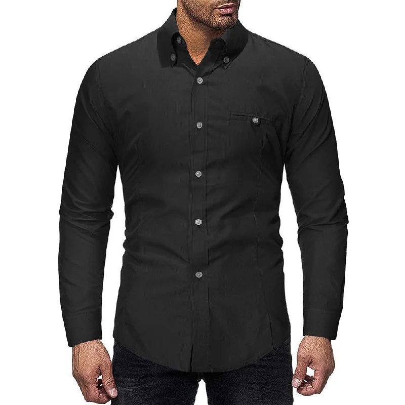 MAXIME Business Slim Pointed Collar Shirt