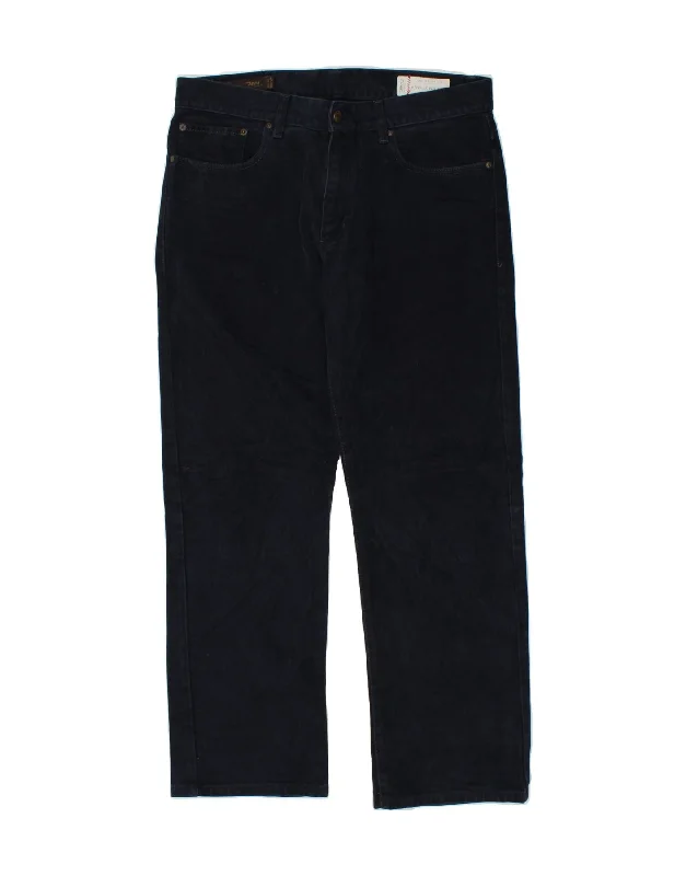 MARLBORO CLASSICS Mens Yellowstone Straight Jeans W34 L31 Navy Blue Cotton