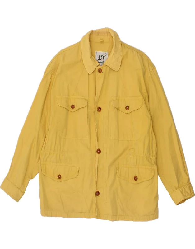 Casual Knitwear HENRY COTTONS Mens Utility Jacket IT 54 2XL Yellow Cotton