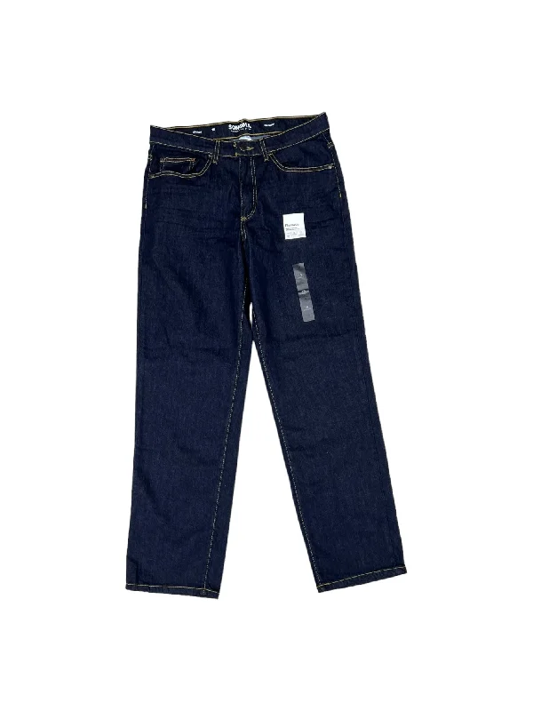 Effortless Comfort Blue Denim Jeans Straight Sonoma, Size 18