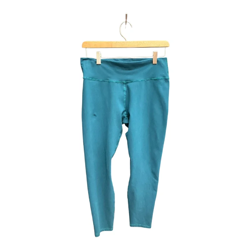 Fashion Basics Athletic Capris By Fabletics In Teal, Size: Xl