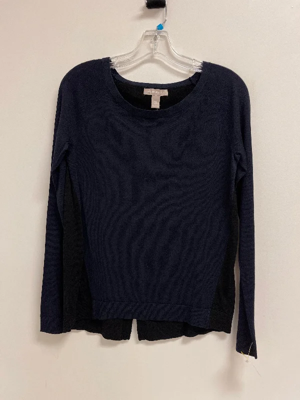 Fashion Comfort Top Long Sleeve By Banana Republic In Black & Blue, Size: Xs