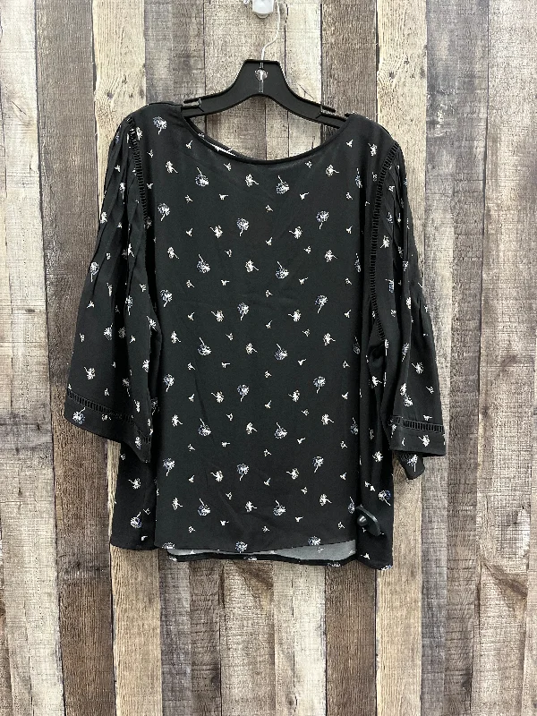 Comfortable Outfits Top 3/4 Sleeve By Ann Taylor In Black, Size: Xl