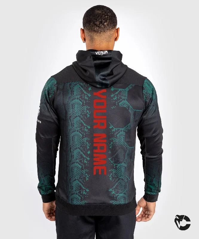 Laid-Back Wear UFC Adrenaline by Venum Personalized Authentic Fight Night Men's Walkout Hoodie - Emerald Edition - Green/Black Laid-Back Wear UFC Adrenaline by Venum Personalized Authentic Fight Night Men's Walkout Hoodie - Emerald Edition - Green/Black