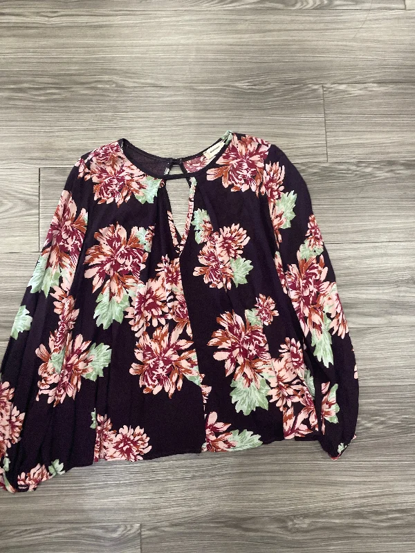 Outdoor Wear Top Long Sleeve By Altard State In Floral Print, Size: M