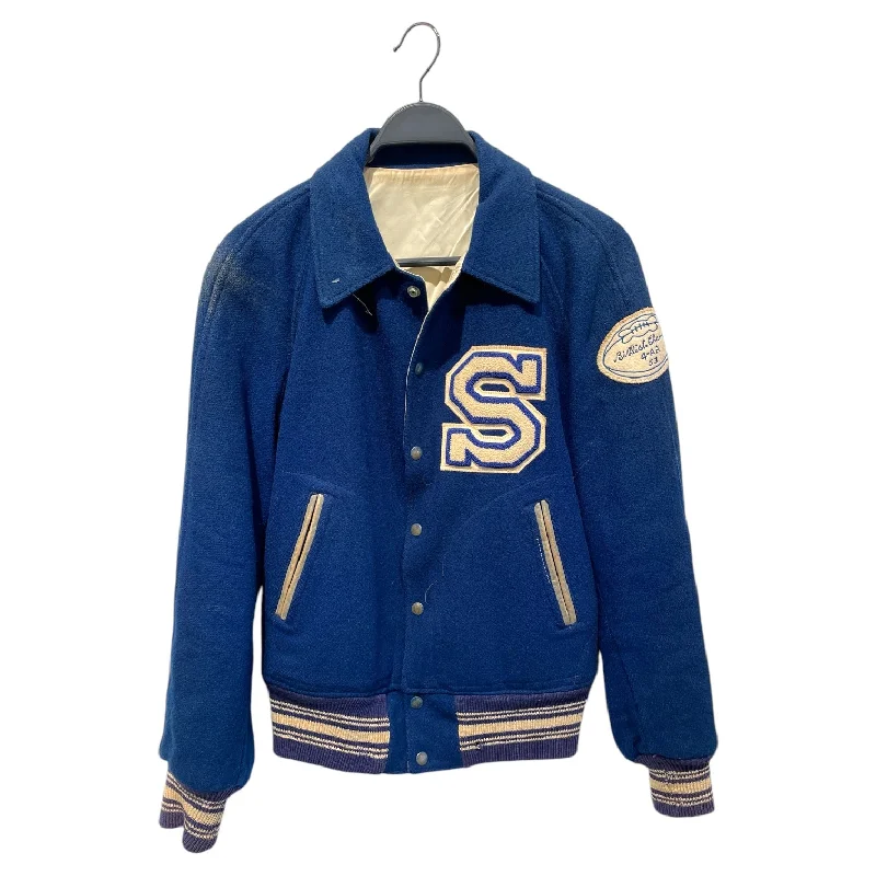 Vintage/Souvenir Jkt/M/Wool/BLU/1953 Letterman jacket