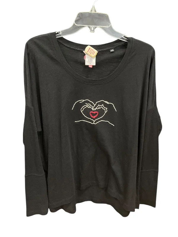 Everyday Comfort Top Long Sleeve Basic By Cabi In Black, Size: M