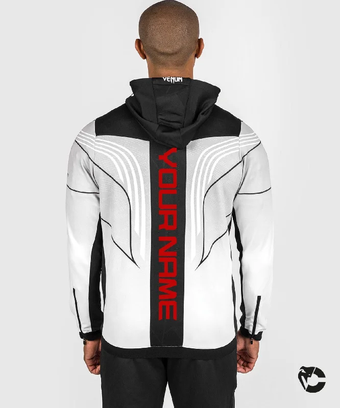 Tailored Comfort UFC Venum Personalized Authentic Fight Night 2.0 Kit by Venum Men's Walkout Hoodie - White