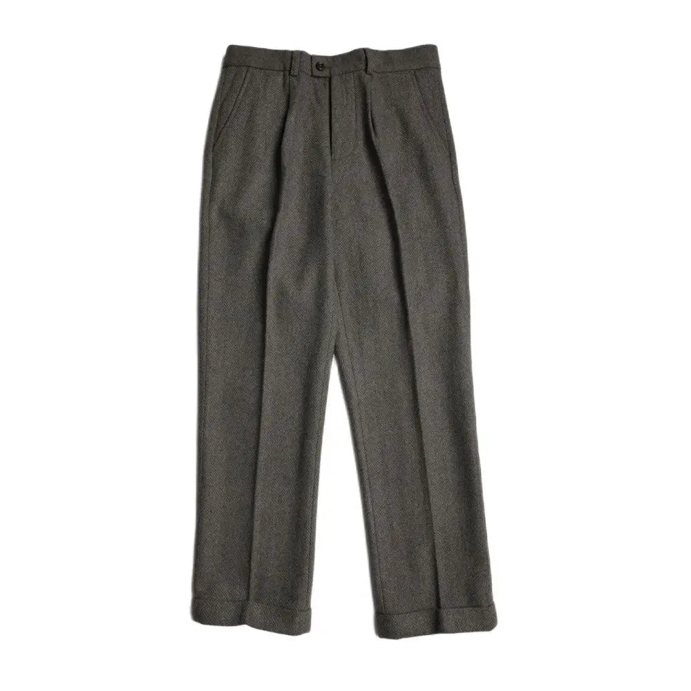 Sports Pants Men's Green Grey Tweed Pants - Classic Elegant Style