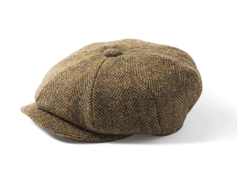 Brown 8 Piece Baker Boy Cap - Failsworth Harris Tweed Carloway 2013