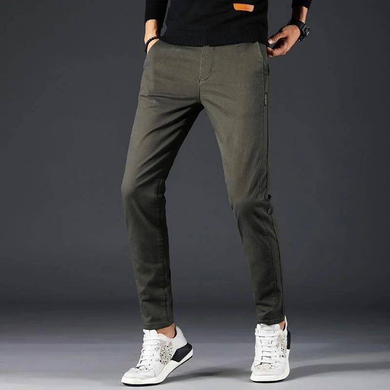 Smart Wear Men Slim Fit Cotton Classic/Casual Pants