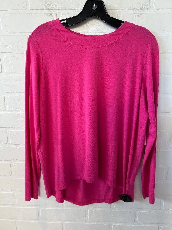 Athletic Top Long Sleeve Crewneck By Athleta In Pink, Size: Xs