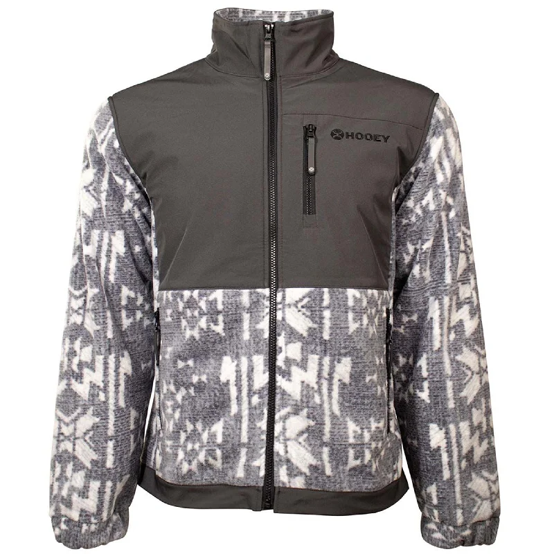 Relaxed Denim Hooey Men's Charcoal Aztec Fleece Jacket