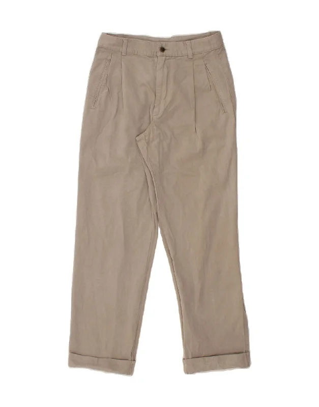 WAMPUM Mens Pegged Chino Trousers IT 46 Small W30 L28 Grey Cotton