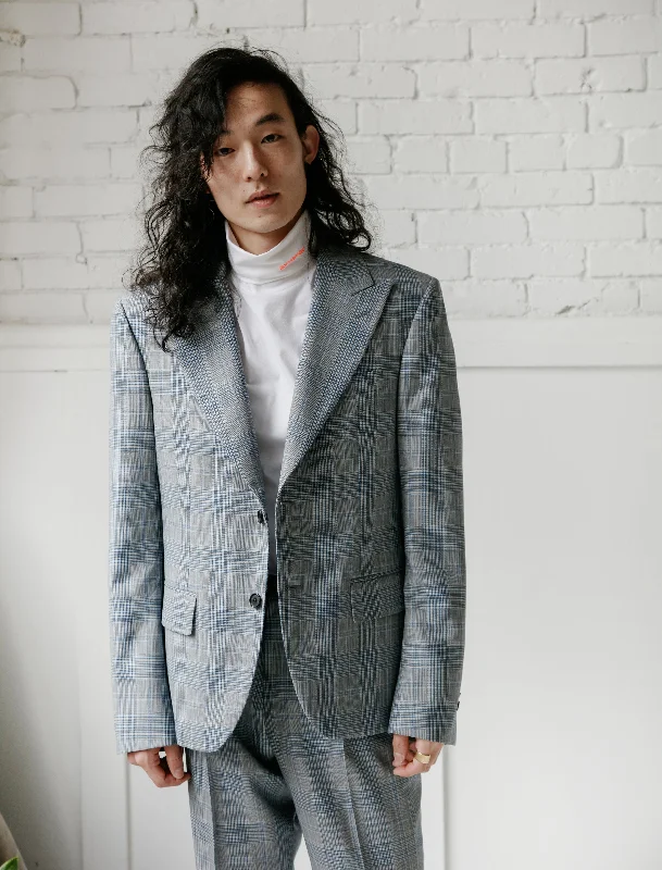 Urban Gear Glen Plaid Plainweave Wool Jacket