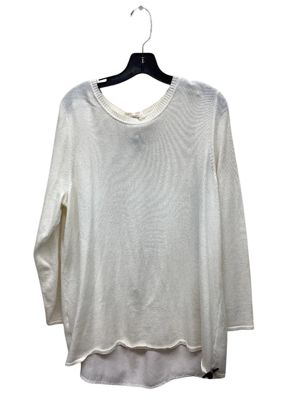 Comfortable Shirts Top Long Sleeve By Soft Surroundings In Cream, Size: 1x