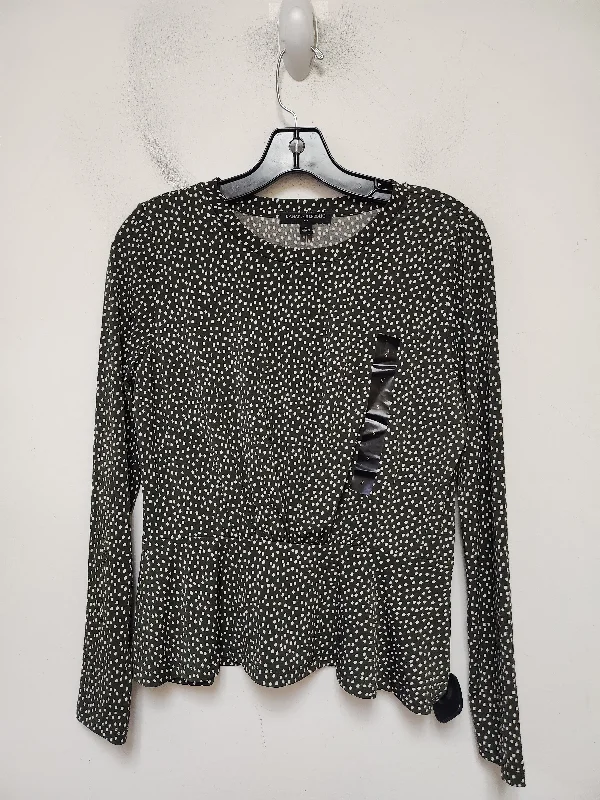 Urban Comfort Top Long Sleeve By Banana Republic In Polkadot Pattern, Size: S