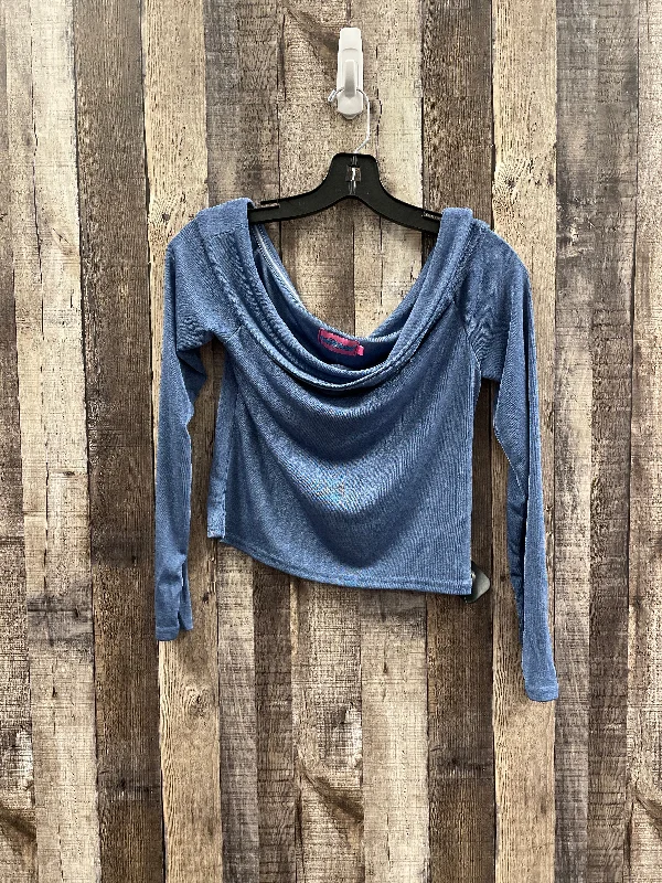 Practical Clothing Top Long Sleeve By Cme In Blue, Size: L