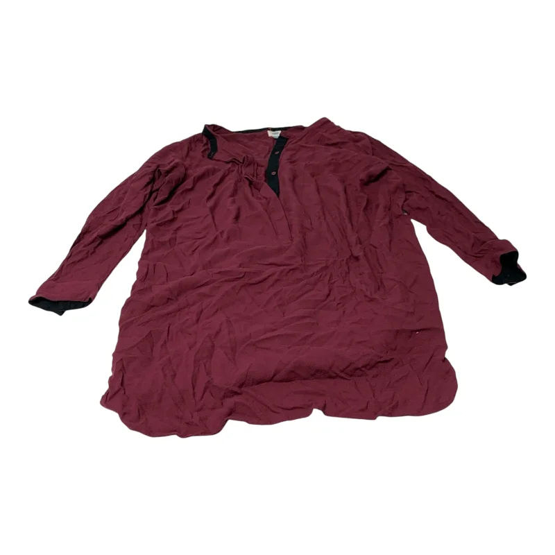 Sporty Trends Tunic Long Sleeve By Old Navy In Red, Size: 1x