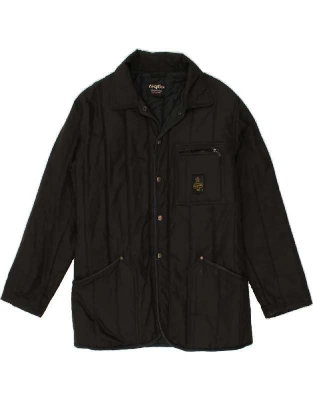 Modern Backpacks REFRIGIWEAR Mens Padded Jacket UK 44 2XL Black Polyester