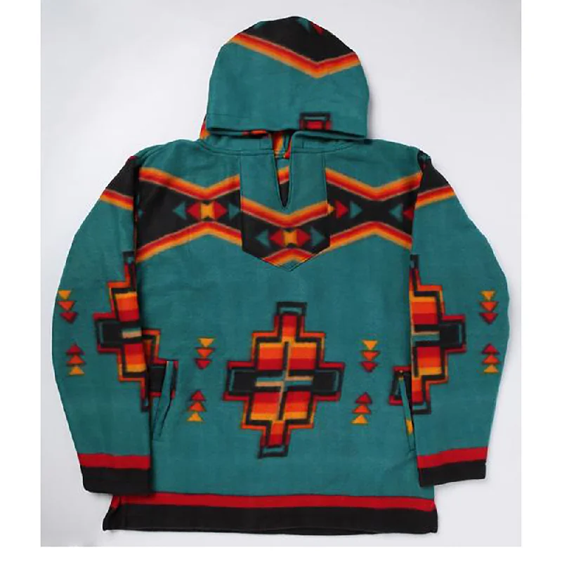 Relaxed Wearables El Paso Teal Unisex Aztec Fleece Pullover Hoodie