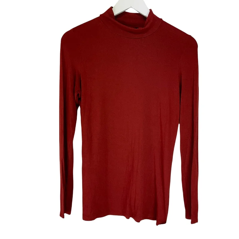 Classic Wear Top Long Sleeve By Jones And Co In Orange, Size: M