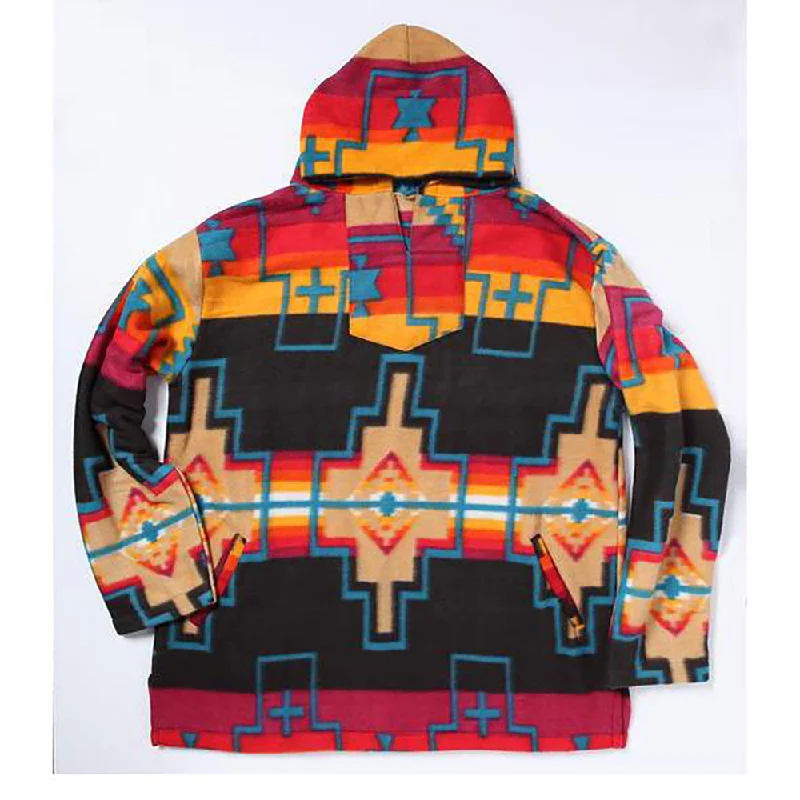 Soft Fabrics El Paso Women's Multi Aztec Fleece Pullover Hoodie