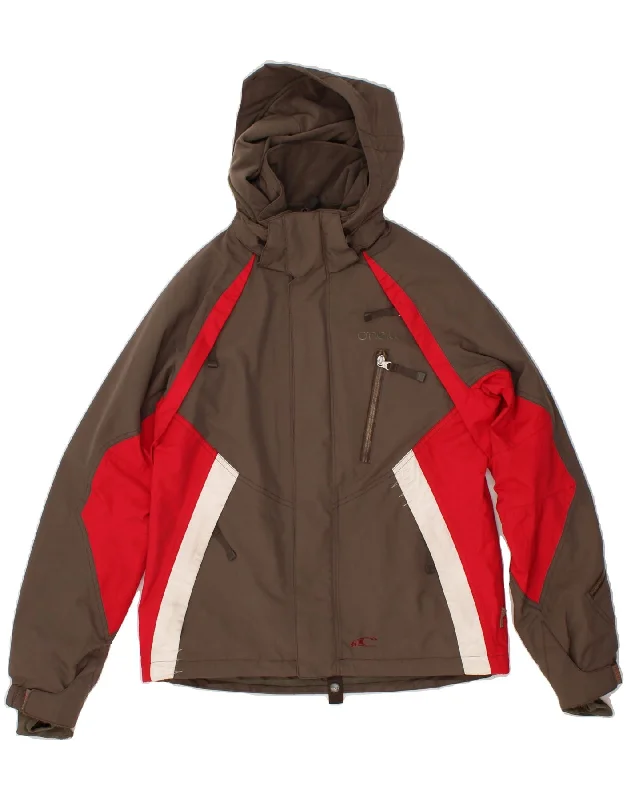 Luxury Comfort O'NEILL Mens Hooded Windbreaker Jacket UK 38 Medium Brown Colourblock Luxury Comfort O'NEILL Mens Hooded Windbreaker Jacket UK 38 Medium Brown Colourblock