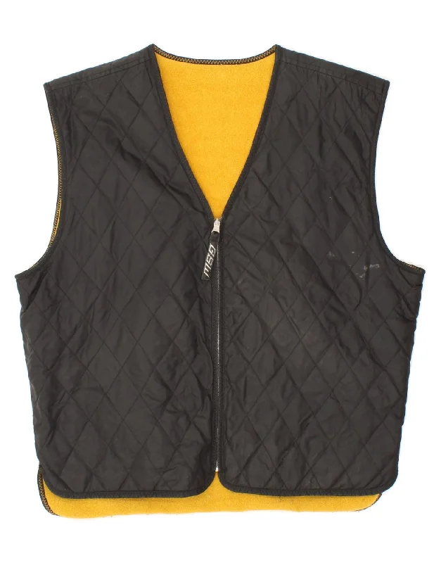 Relaxed Looks VINTAGE Mens Quilted Gilet UK 40 Large Navy Blue
