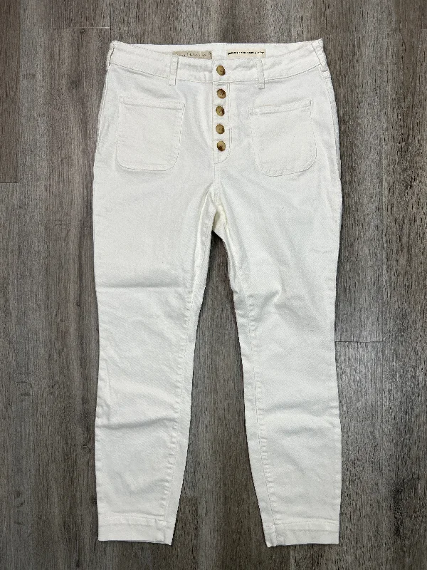 Modern Casuals Jeans Skinny By Pilcro In White Denim, Size: 14