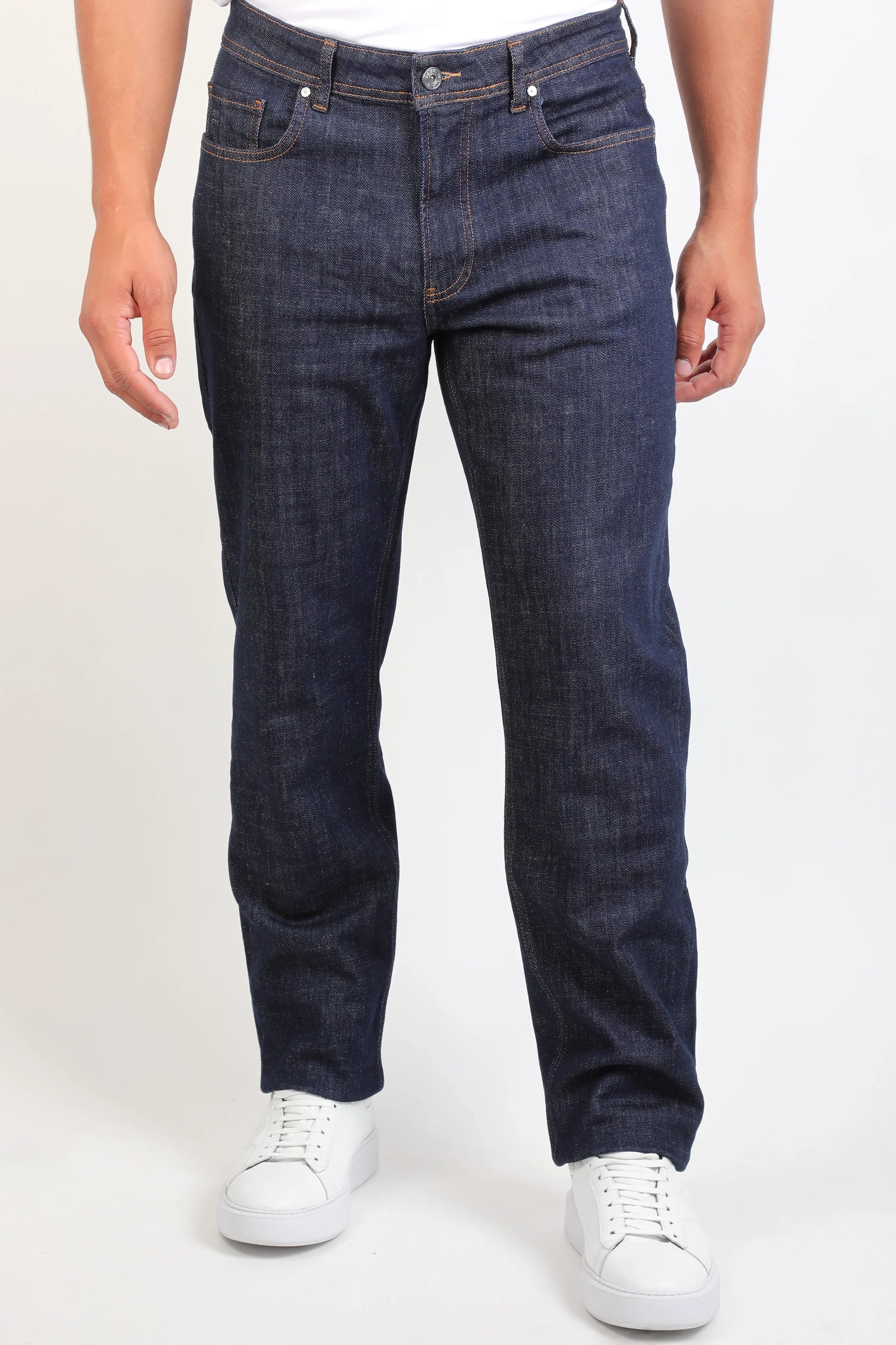 Dark Blue Slim Straight Jeans