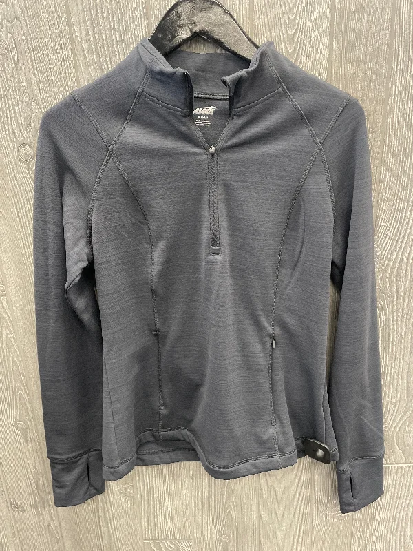 Lightweight Gear Athletic Top Long Sleeve Collar By Avia In Grey, Size: M