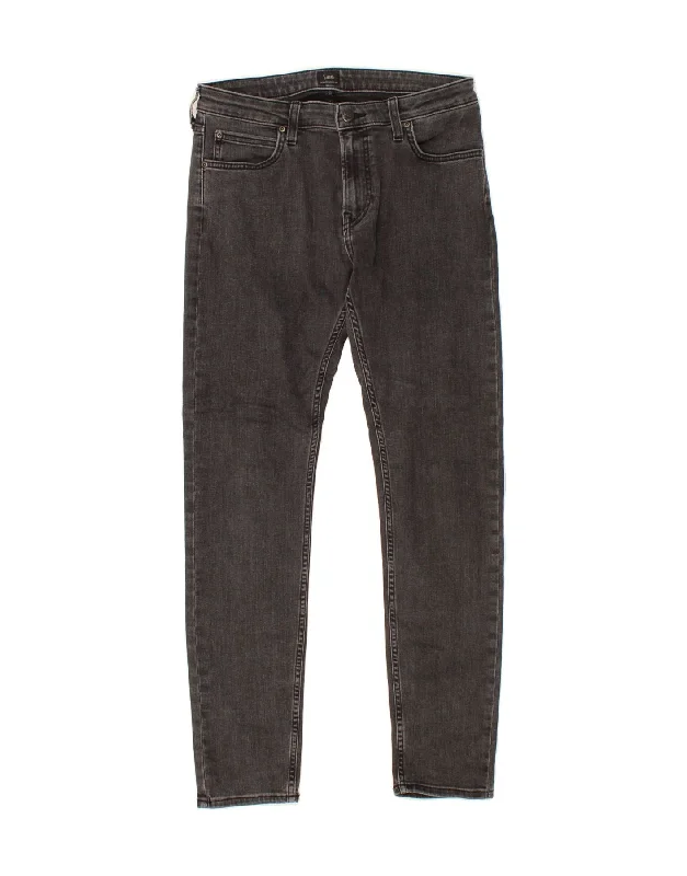 Relaxed Wardrobe LEE Mens Malone Skinny Jeans W32 L32 Grey Cotton