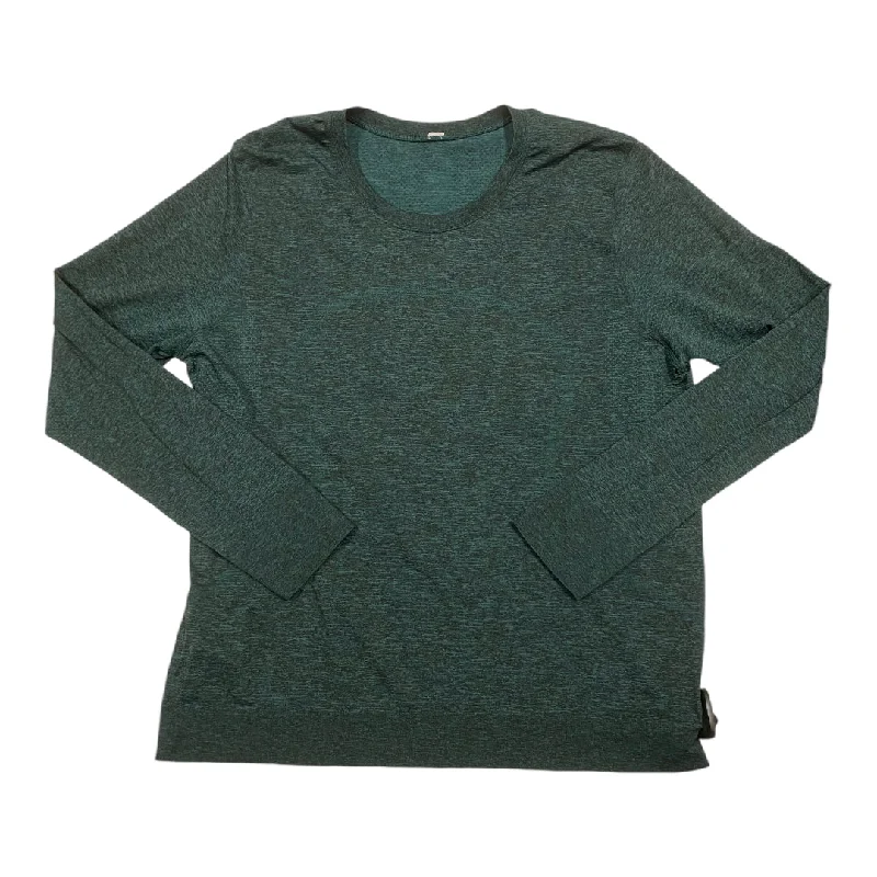 Basic Fashion Athletic Top Long Sleeve Crewneck By Lululemon In Green, Size: 14