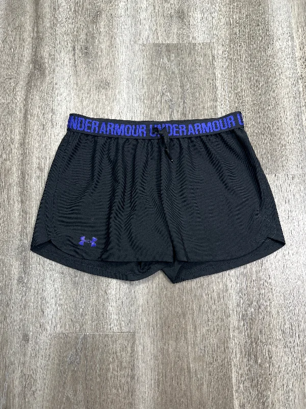 Athletic Shorts By Under Armour In Black & Purple, Size: S