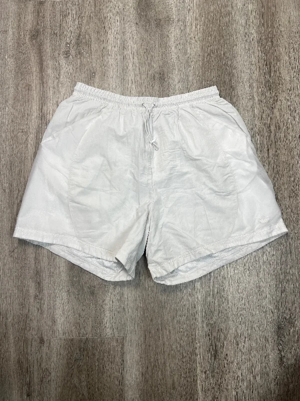 Casual Denim Athletic Shorts By Adidas In White, Size: Xl