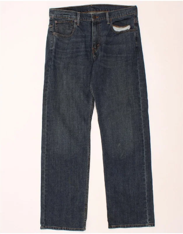 Functional Fashion LEVI'S Mens 569 Loose Fit Straight Jeans W32 L31 Navy Blue Cotton